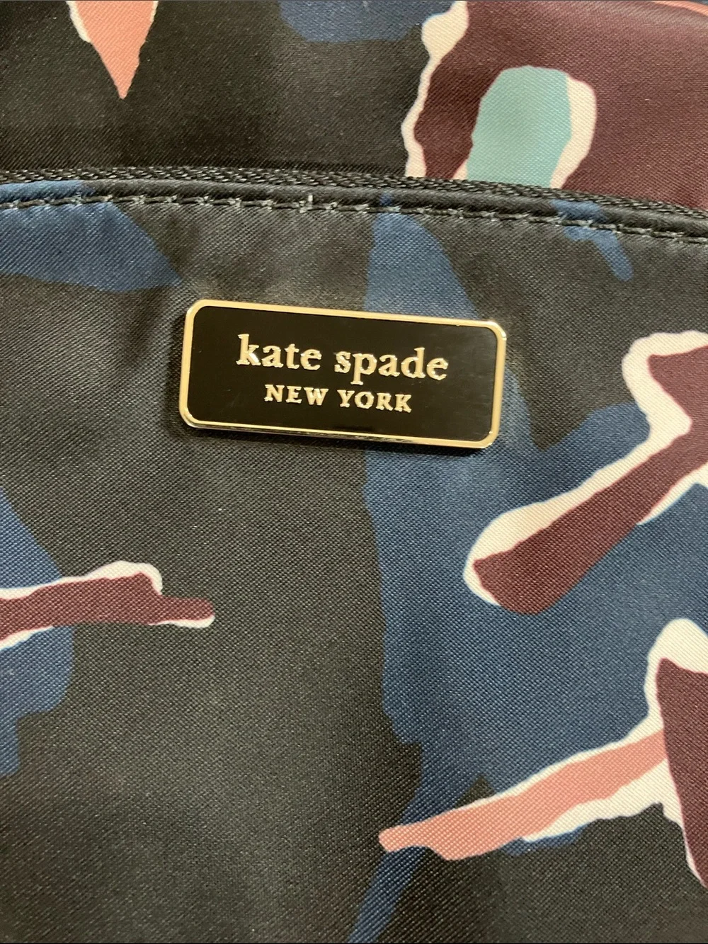 kate spade navy floral print mini backpack